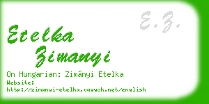 etelka zimanyi business card